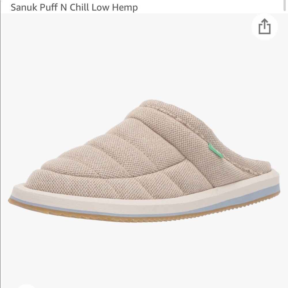 Sanuk puff n chill hemp slip ons
